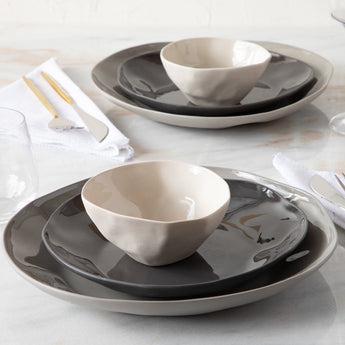 Be Home Decor Tam Stoneware Dinner Plates • 3 Colors