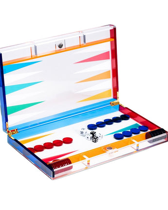 Bey-Berk Multi Color Acrylic Backgammon Set