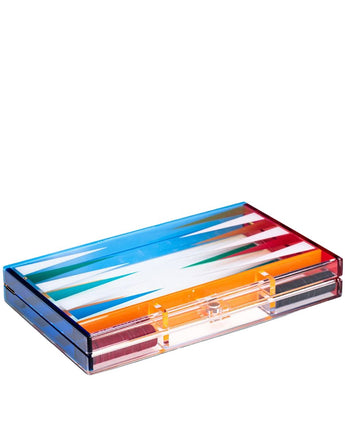 Bey-Berk Multi Color Acrylic Backgammon Set