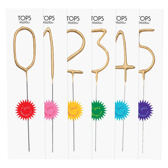 Tops Malibu Big Golden Sparkler Wand • Numbers